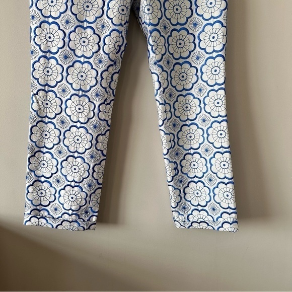 Diane Von Furstenberg-Embroidered Floral 100% Silk Crop Dress Trouser (Size:4) - Picture 9 of 12